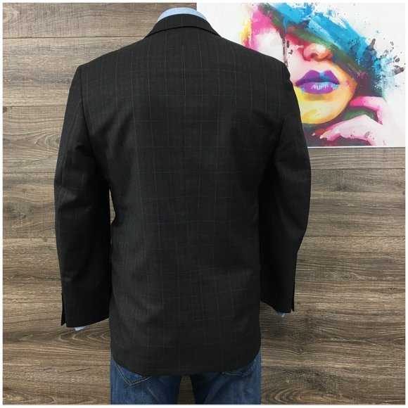 Jack Victor Mens Blazer Sport Coat 3 Button‎ Casual Jacket Size 42R Wool Suits - Picture 6 of 13